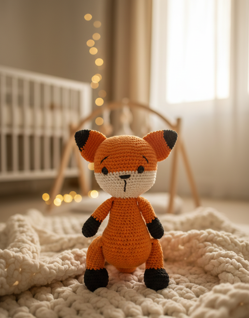 Amigurumi: "Faísca, a Exploradora dos Bosques"