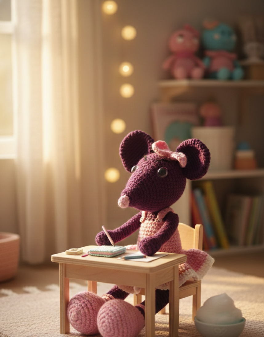 Amigurumi: "Pérola, a Ratinha Aprendiz"
