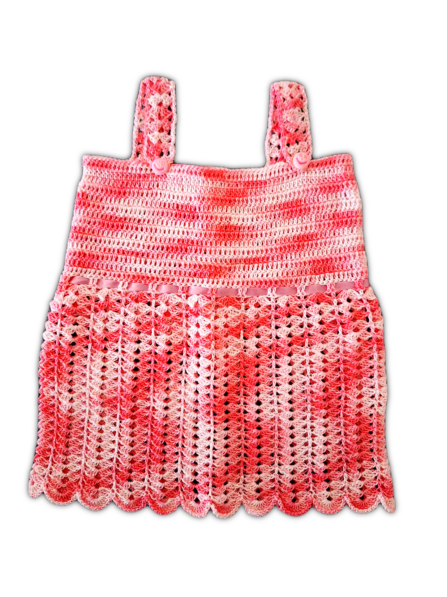 Foto só do vestido, este +e de alças com dois botões bonitos de carinhas que prendem a frente para ser mais fácil vestir e despi-lo.