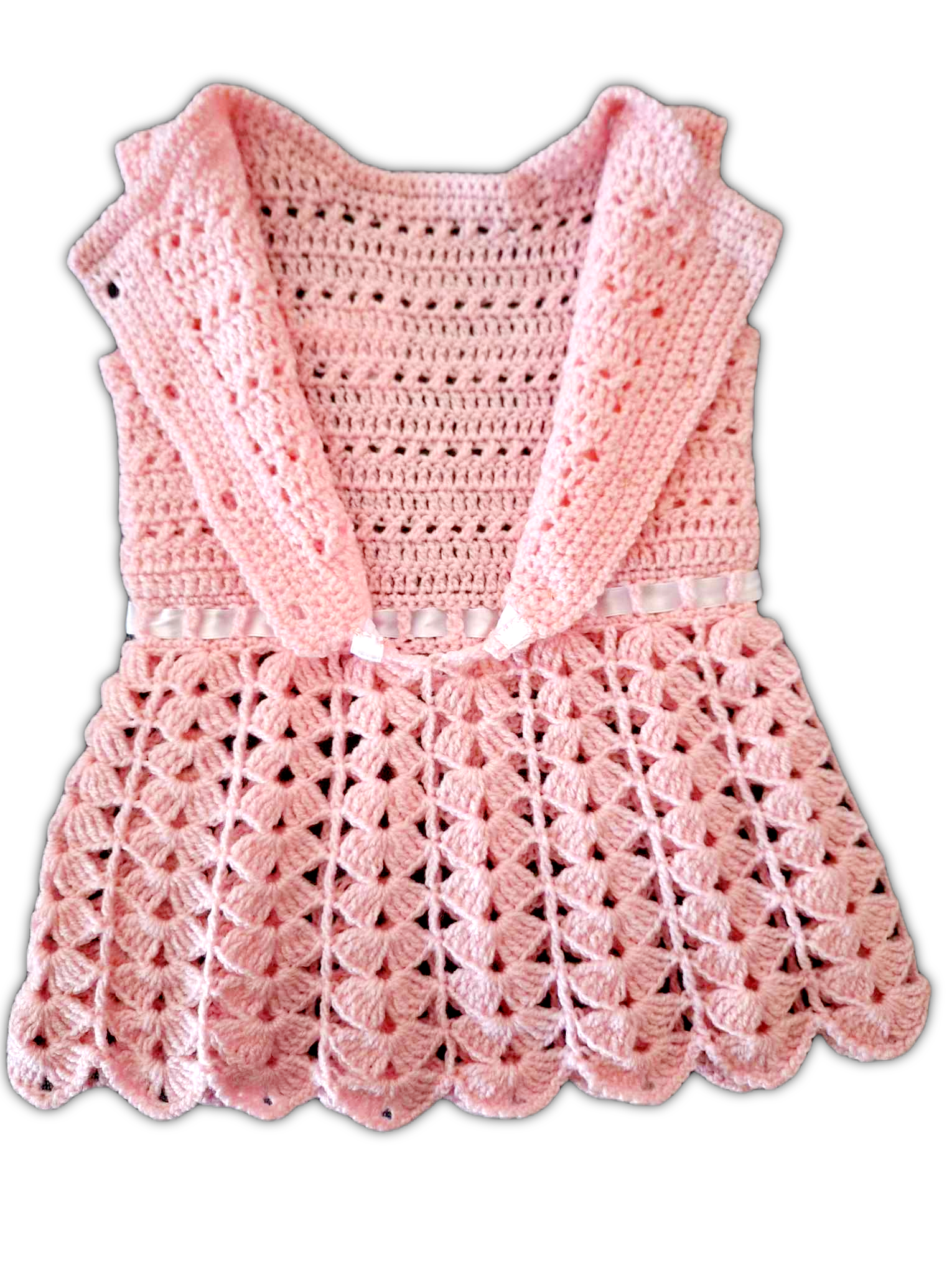 Parte de trás do vestido com os botões abertos para se poder ver o interior do vestido que é igual ao exterior.