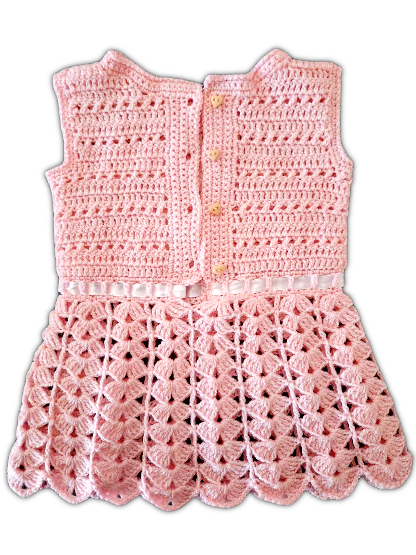 Novamente a parte de trás do vestido com os botões fora das casas.