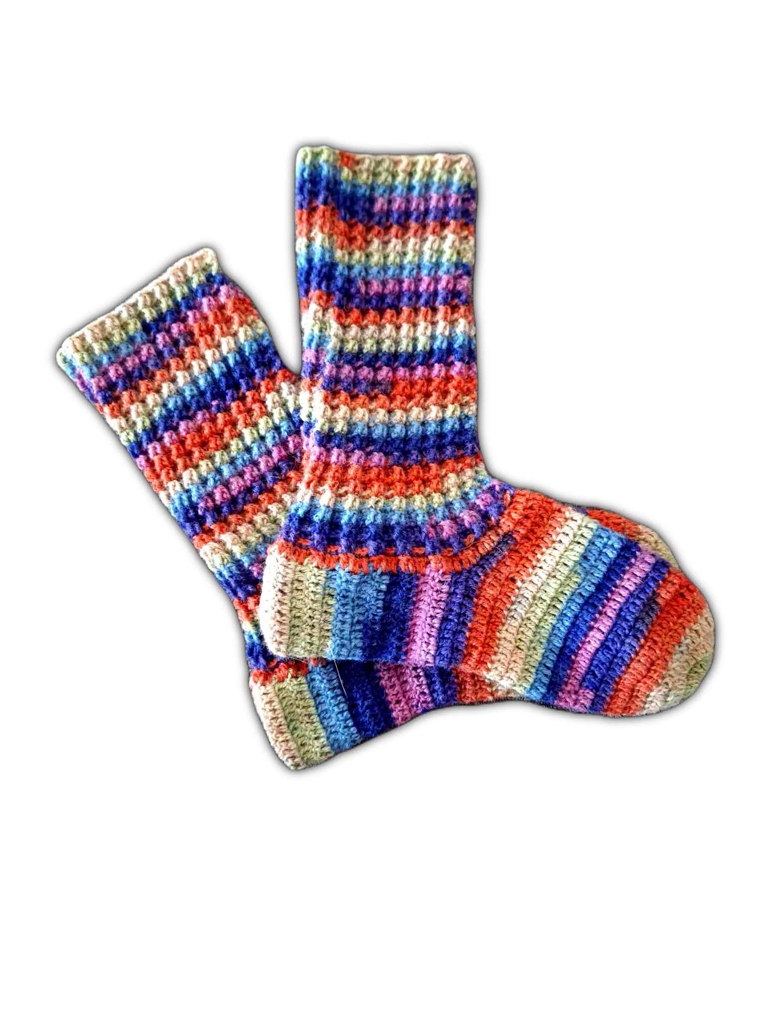 Bonitas meias de cano alto coloridas, para uso diário, em casa ou no exterior, ideal para os dias mais frios.