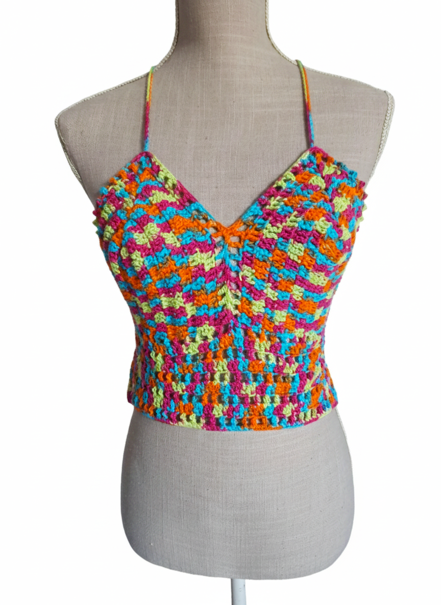 Crop Top "Arc-en-ciel de Bonheur"