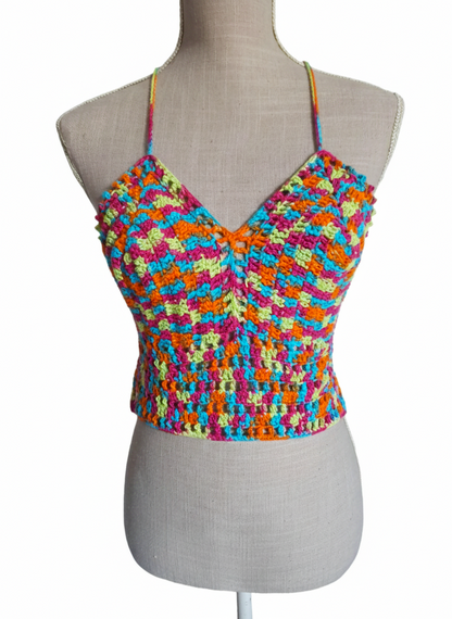 Crop Top "Arc-en-ciel de Bonheur"
