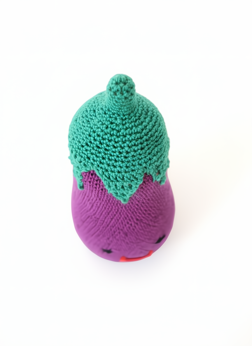 Amigurumi: "Bia, a Beringela do Doce Sorriso"