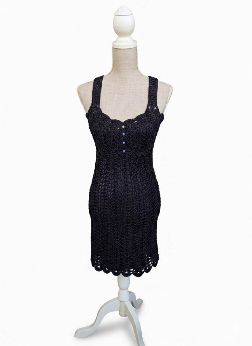 Vestido Curto "Noite de Ébano"