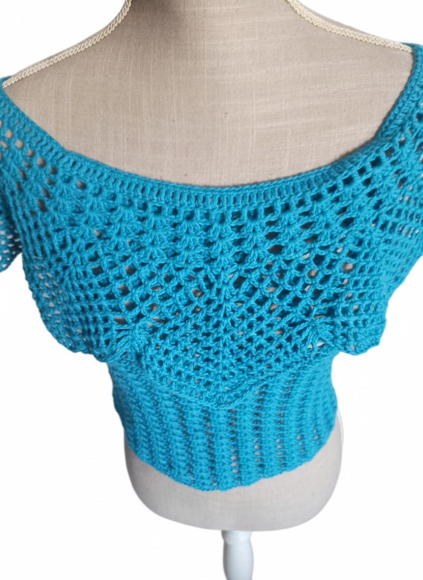 Top "Tropical Aqua"