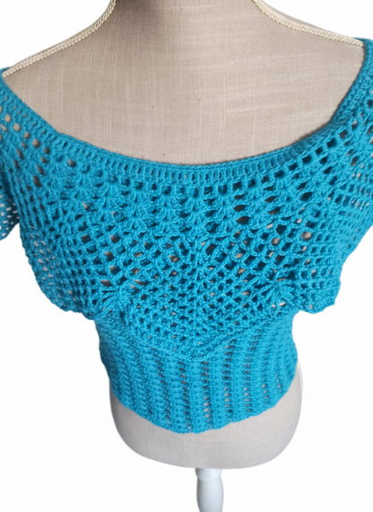 Top "Tropical Aqua"