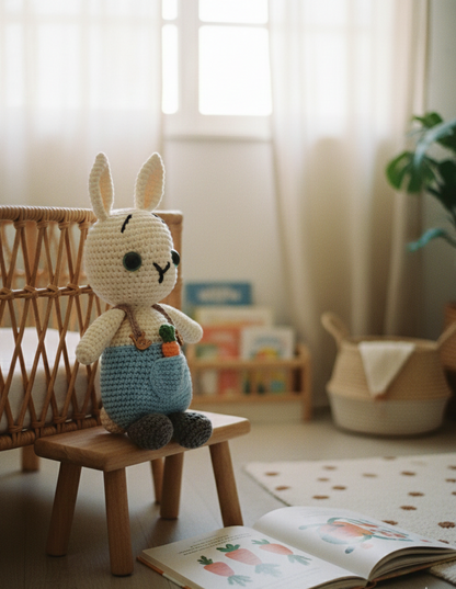 Amigurumi: "Barnabé, o Coelhinho Jardineiro"