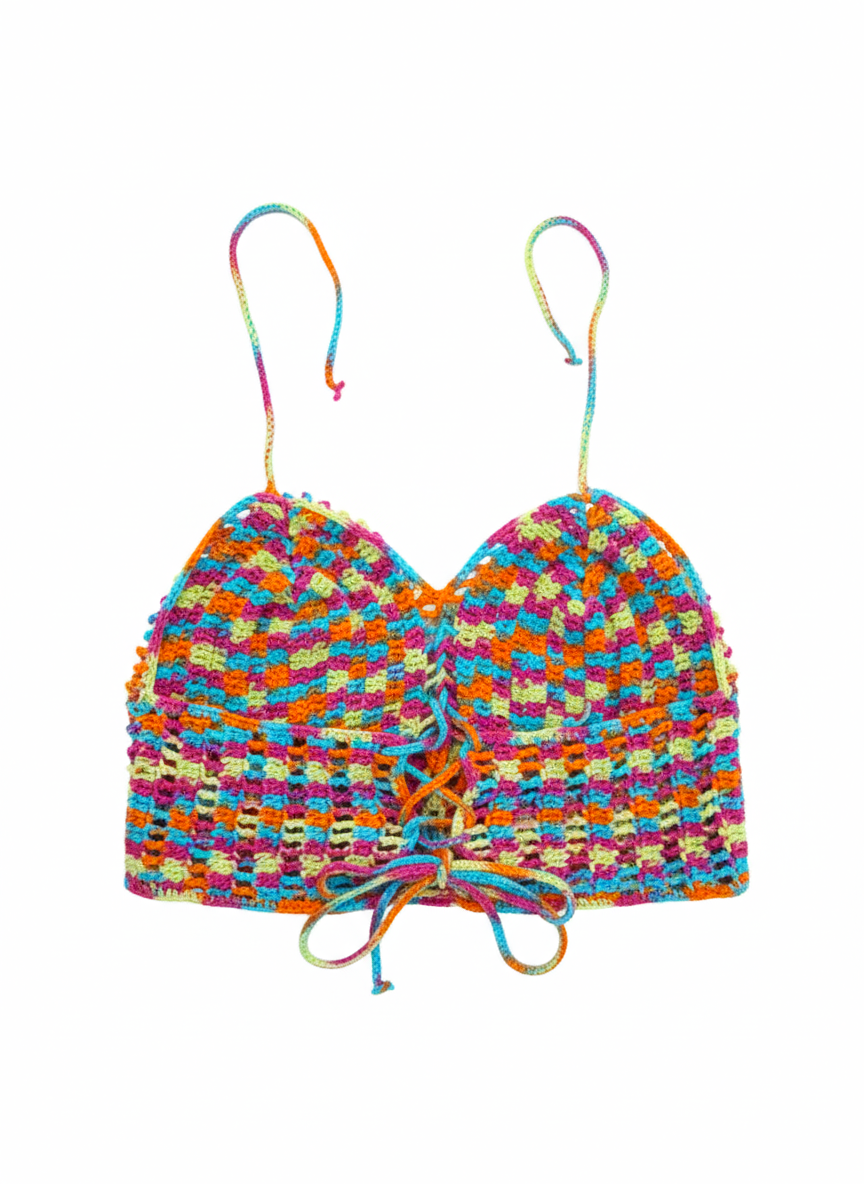 Crop Top "Arc-en-ciel de Bonheur"