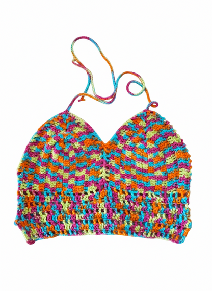 Crop Top "Arc-en-ciel de Bonheur"
