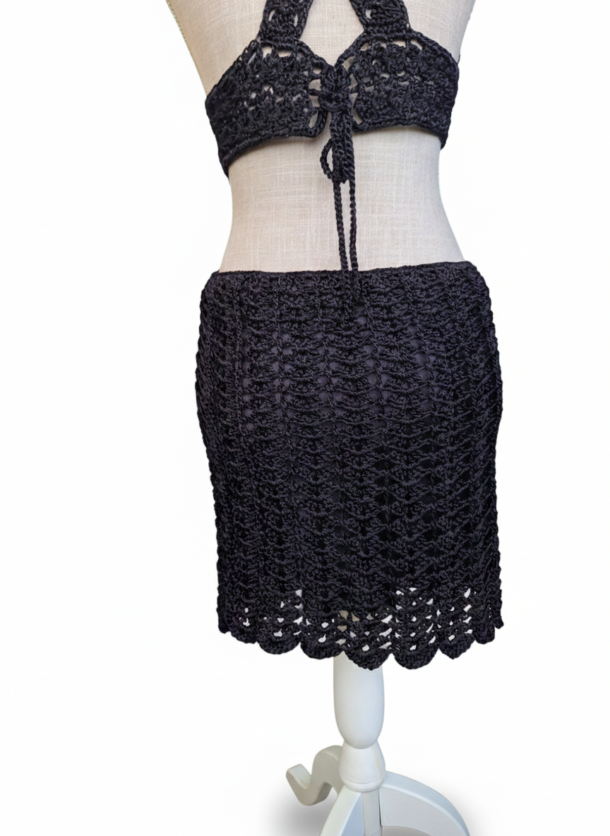 Vestido Curto "Noite de Ébano"