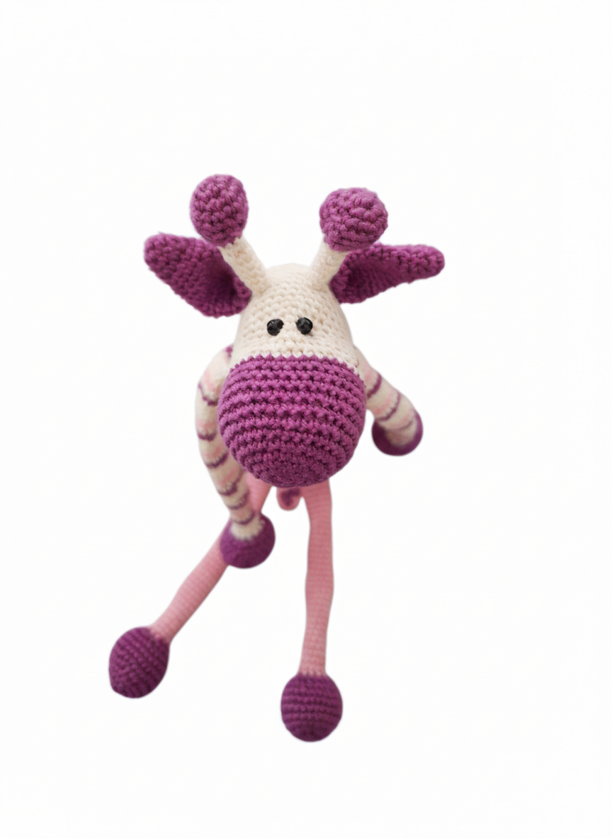 Amigurumi: "Gigi, a Elegância em Tons de Framboesa"