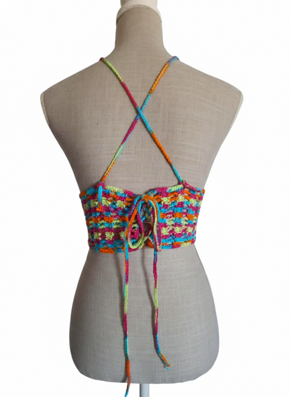 Crop Top "Arc-en-ciel de Bonheur"
