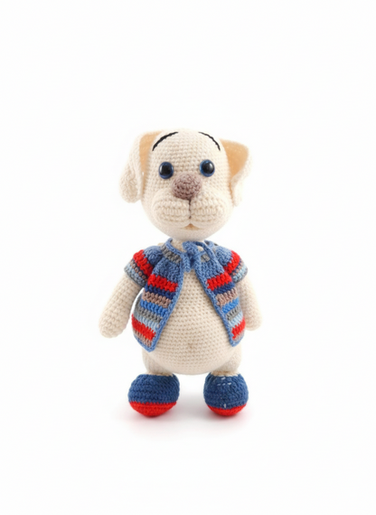 Amigurumi: "Balduíno, o Cãopanheiro do Bosque de Açúcar"