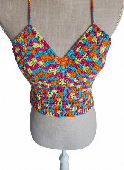 Crop Top "Arc-en-ciel de Bonheur"