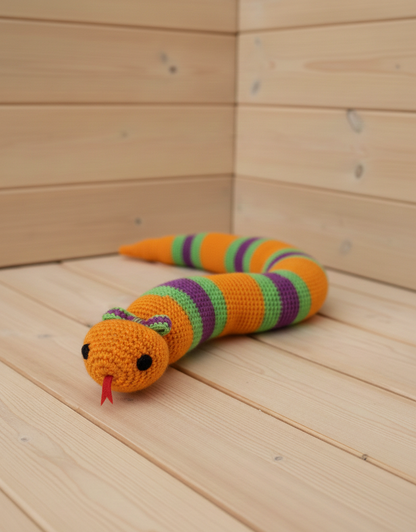Amigurumi: "Sura, a Cobra Das Sestas Coloridas"