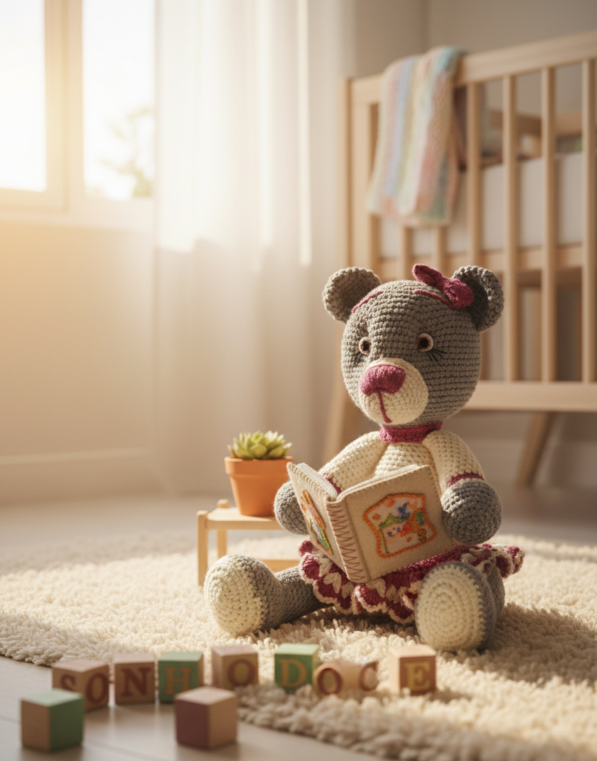 Amigurumi: "Amora, a Ursinha do Bosque Doce"