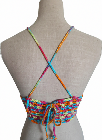 Crop Top "Arc-en-ciel de Bonheur"