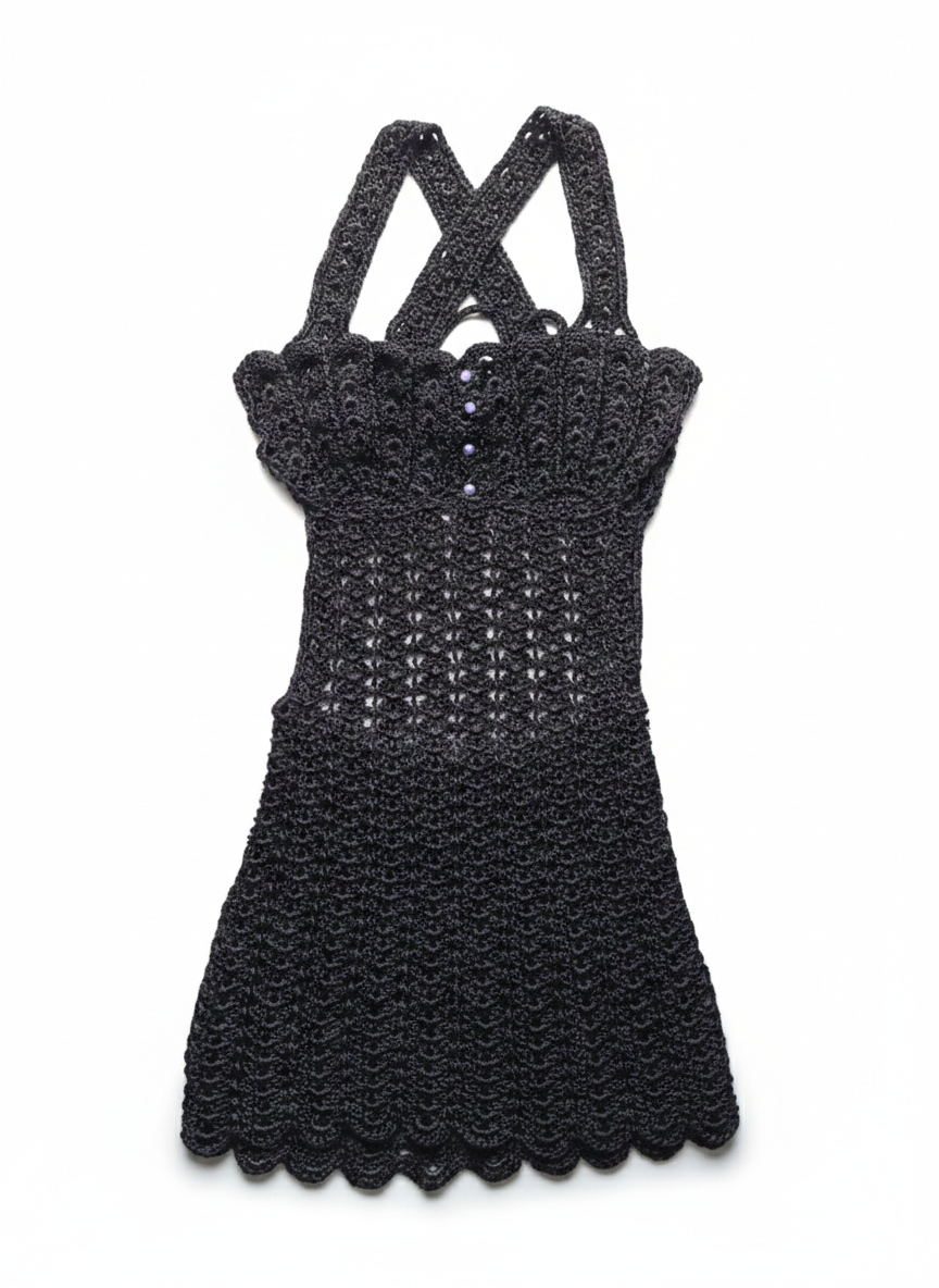 Vestido Curto "Noite de Ébano"