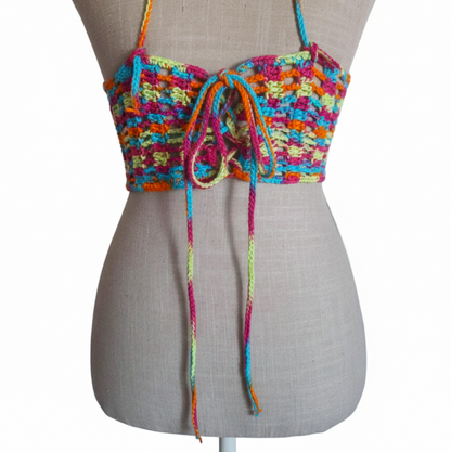 Crop Top "Arc-en-ciel de Bonheur"