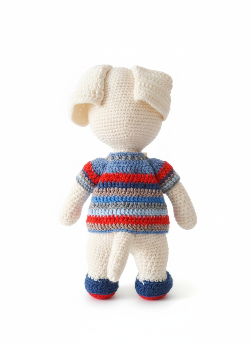 Amigurumi: "Balduíno, o Cãopanheiro do Bosque de Açúcar"