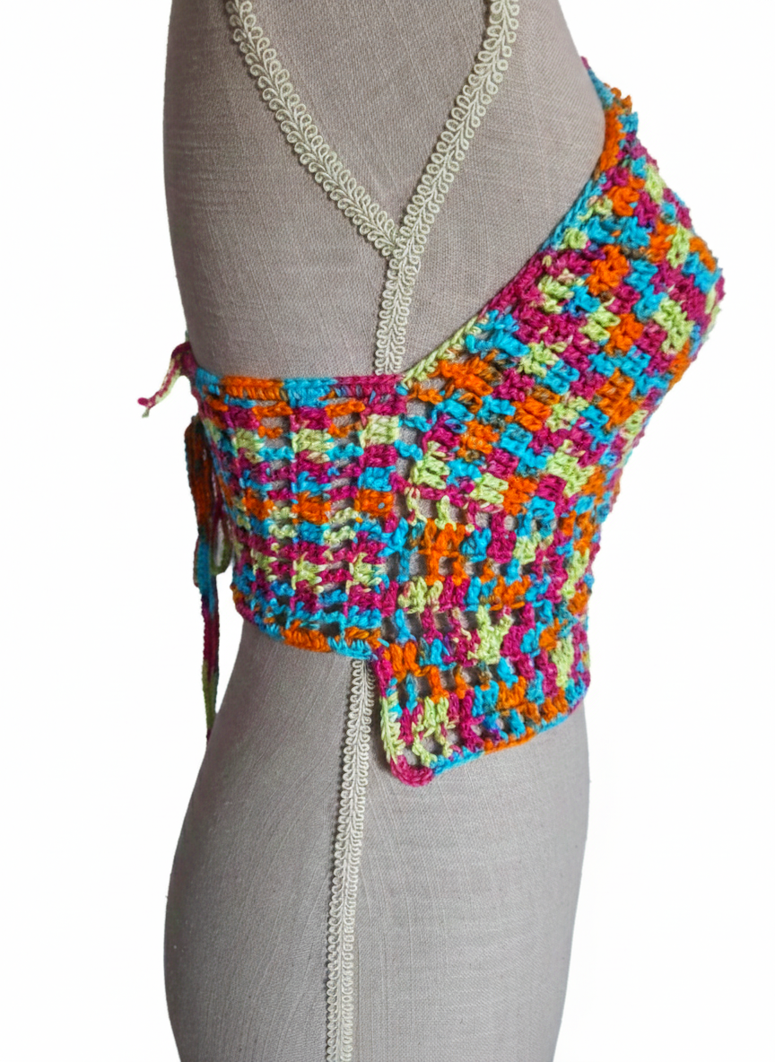 Crop Top "Arc-en-ciel de Bonheur"