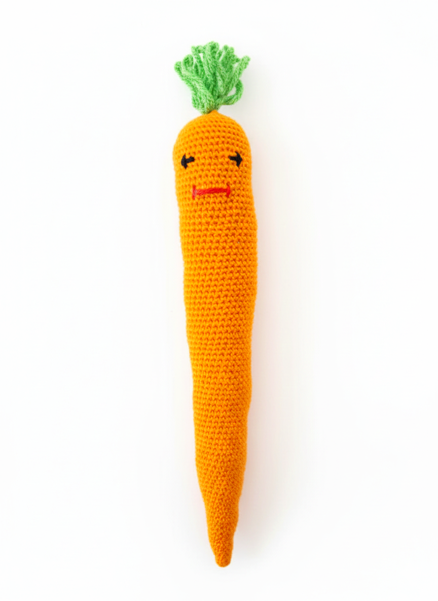 Amigurumi: "Cali, a Cenoura de Sorriso Doce"
