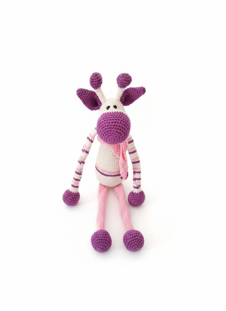 Amigurumi: "Gigi, a Elegância em Tons de Framboesa"